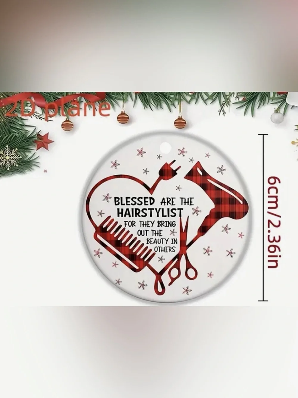 Hairstylist Holiday Ornament